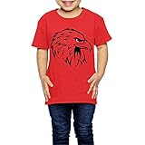 Ariesシャツ 2歳～６歳子どもＴシャツイーグル 動物 アニマル キッズ服 Red 5-6 Toddler