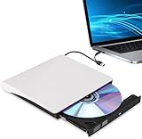 外付け DVDドライブ USB 3.0 type-c 外付CD・DVDドライブ CD/DVDプレーヤー 外付け光学ドライブ PC外付けドライブ ポータブルドライブ CD/DVDドライブ ノートパソコン CD/DVD読取・書込 DVD±RW CD-RW USB3.0/2.0 Window/Mac OS両対応 高速 静音 超スリム 薄型 コンパクト (ホワイトtype-c)