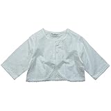 《初夏盛夏対応》(日本製) Pample Mousse(パンプルムース) 60ローンレース長袖ボレロ 90cm/水 NO.DP-82251