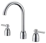 Dyconn Faucet WS3H08-CHR Capistrano 3 Hole Widespread Bathroom Faucet, Polished Chrome [並行輸入品]