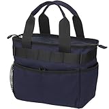 [EARTH LEAD] 【公式】 ラウンドバッグ ゴルフ 【7ポケット大容量収納 超軽量】 ラウンド トート バッグ ゴルフポーチ ゴルフポーチ ゴルフバッグ ラウンドポーチ メンズ レディース おしゃれ (ネイビー)