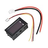 Fityle 電圧計　電流計　DC 0-100V 10A　パネル　メーター　デジタル　LED　赤　