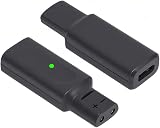 YFFSFDC USB-C → ブラウンシェーバー充電アダプター USB-Cメス - 2ピン電源充電アダプター 5V - 12V対応 シリーズ3/5/7/9、XT、HC、シルク・エピル、BGシリーズ対応 1個入り ブラック