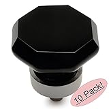 Cosmas 5268sn-xサテンニッケルキャビネットハードウェアノブwithブラックガラス – 1 – 5 / 16 "直径 10 Pack シルバー 5268SN-X-10 Pack