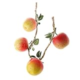 Dovewill 小型　　果物モデル　　写真道具　　店内　ディスプレイ　　装飾　自宅　飾り　　ままごと　　玩具　　全7種類選ぶ　 - リンゴ