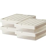 Fits フィッツケース 収納ケース まとめ買い4個セット クローゼット用 スリムボックス53 カプチーノ