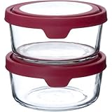アンカーホッキング7-cup TrueSeal食品ストレージセットレッドwith Lids , 2 - Pack