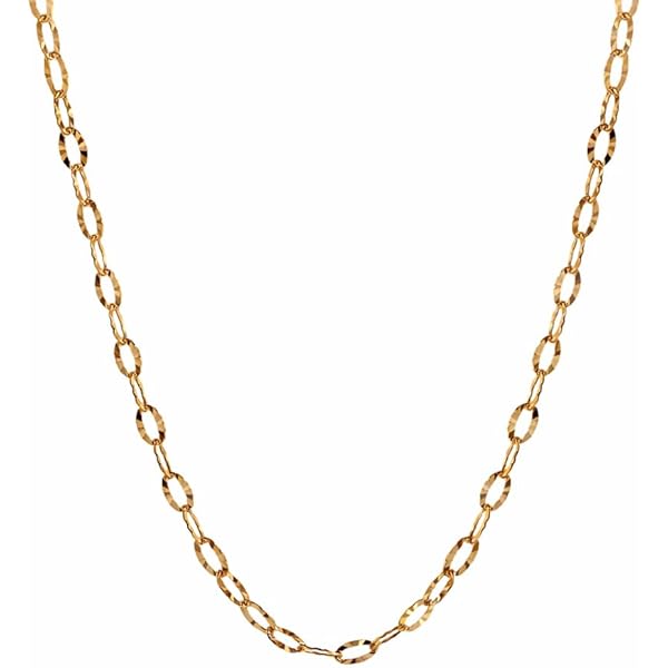 Amazon | [cui-cui] ゴールド K10YG カットボールチェーンネックレス