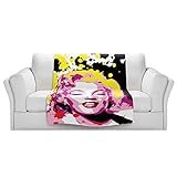 ブランケットウルトラソフトFuzzy 4サイズ！DIANOCHEデザインからby Ty JeterマリリンモンローLVホームDecor Unique Designer芸術的スタイリッシュな寝室アイデア