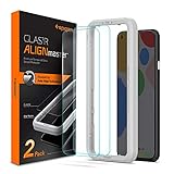 Spigen AlignMaster ガラスフィルム Google Pixel 4a 用 ガイド枠付き Pixel4a 用 保護 フィルム 2枚入