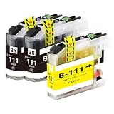 LC111 ブラザーbrother用互換インクカートリッジLC111BKブラック2本 LC111Yイエロー1本 合計3本 対応機種：J957N J757N J557N J877N J987DN J897DN J827DN J727D J952N J752N J552N J980DN J890DN J820DN J720D 大容量 最新ICチップ付 残量表示 大阪インク