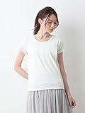 Angeliebe エンジェリーベ 産後 授乳服 Tシャツ 綿混 やわらか フライス 半袖 ラウンドネック 授乳ウエア フリー ホワイト 30091 30091300