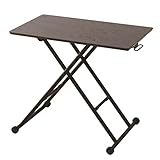 山善(YAMAZEN) 昇降テーブル 幅80 奥行45 ダークブラウン HGL-8050(DBR/BK)