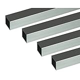 安田 アルミ角パイプ 1m 1.0x10x10mm シルバー 4本組