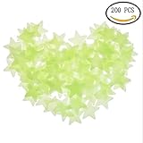 ID 200個光ホームグローin theダーク星壁ステッカーデカール用キッズ赤ちゃん部屋蛍光ステッカー3 cm