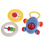 MagiDeal 3ピースベビー幼児用rattletoy車Abacus HandbellベッドベルDevelopmentalトイComforting Crib Pramおもちゃギフト