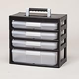 工具箱、道具箱 転がりにくく 取り出しやすい 便利アイテム ライフ ツールケースストッカー ブラック