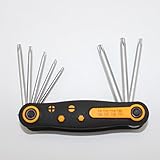 8 in 1 ポータブル CR-V 折りたたみ六角レンチ ドライバーセットT9 10 15 20 25 27 30 40 スパナ修理ハンドツール Screwdriver Set 808-MH