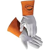 Caiman Gray Deersplit, Light Wt. Long Cuff, Welding-Tig/Mig X-Large by Caiman