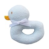 日本製 ベビー用ラトル　リング型　鈴入りがらがら　ひよこ　サックス