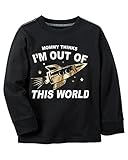 カーターズ Carter's Tシャツ & ベビー・デポ モスリン ウォッシュクロス Long-Sleeve Foil Print Out Of This World Tee 3M (55-61cm)