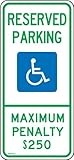 Accuform Signs FRA206RA Engineer-Grade Reflective Aluminum Handicapped Parking Sign (North Carolina)