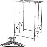 BAUハンガー(10本セット) BAU-4310+伸縮万能室内物干し H-MS3S