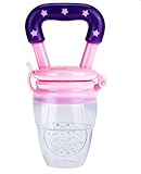 Freedi Baby Fresh Fruit Feeder Nibblerおしゃぶり幼児野菜フルーツTeethingおもちゃシリコンfor Toddlers Kids 2.9*10.4cm ピンク 