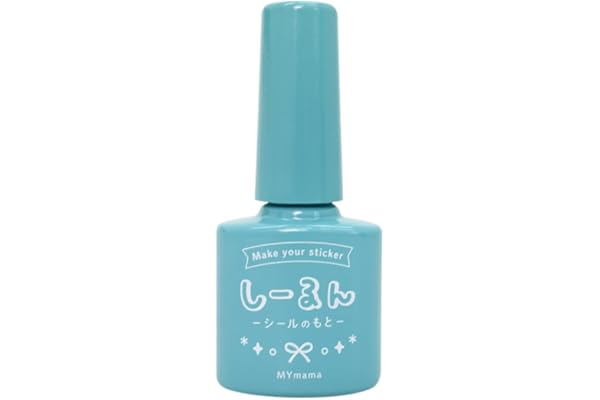 MYmama オリジナル粘着液 しーるん 15mL ポリッシュタイプシールのり 刷毛付き 文具 ホビー 手芸用品
