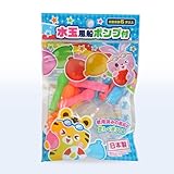 タイガーゴム 水玉風船セット, ポンプ付き, カラフル15個入り, 日本製, 6歳以上対象, 水遊び用
