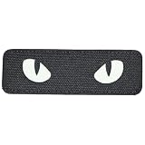 ワッペン屋Dongri キャット アイ 猫 目 サバゲー IRパッチ ベルクロワッペン マジックテープ 面ファスナー A0590 (ブラック)