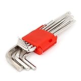 1.5ミリメートル、10ミリメートルボールポイントメトリック六角キーセットハンドツールハードウェア9個