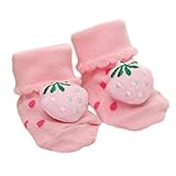 3組 ノンスリップ新生児幼児靴下快適な暖かいノンスキッドストッキングベビーバースデーギフト6-12ヶ月-A03