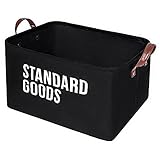 Collapsible Storage Binバスケット – 折りたたみ式キャンバスファブリックストレージボックスwithハンドルホームオフィスクローゼット – XLの装飾服のオフホワイト整理、子供部