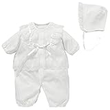 西松屋 フード付きセレモニードレス（リボン＆花レース）【新生児50-60cm】 日本製 新生児