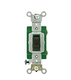Leviton 3031-2 30 Amp, 120/277 Volt, Toggle Single-Pole AC Quiet Switch, Extra Heavy Duty Grade, Sel