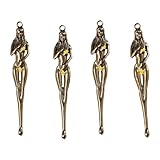 ユニークな4個 ワックスカービングツール 女の子の外観形状 真鍮彫刻ツール ワックス粘土彫刻ツール 彫刻モデリングカービング