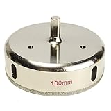 ランフィー 100 mm ダイヤモンドコーティングコアドリルビットタイル大理石ガラスセラミック穴鋸カッター