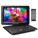 【新機種】 ポータブルDVDプレーヤー 15.5インチ超大画面付き 1280*800 液晶 5000mAh 充電バッテリー 6時間超長再生