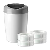 Tommee Tippee Simplee Diaper Pail Starter Set with 4 Refills, Grey by Tommee Tippee [並行輸入品]