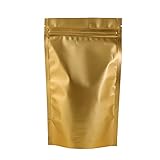 プレミアムゴールドメタリックマイラーZipロックスタンドUpバッグポーチ14 x 20 cm5.5 X 7.8 CM100個/パック
