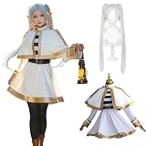 [神併良品] フリーレン コスプレ ウィッグ付き 生き残り 葬送のフリーレン コスプレ衣装 フルセット コスチューム 大人用 仮装 文化祭 Frieren cosplay (フリーレン ウィッグ付き,L)