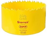 Starrett DH0338 Bi-Metal Dual Pitch Professional Hole Saw, HSS Teeth, 3-3/8 Diameter, 1-5/8 Cutting 