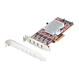 StarTech.com PCI Express拡張カード PCIe 3.0 x4 4ポート USB Type-C 3.2 Gen 2 各10Gbps ロープロファイル 各種OS P10Q4C-USB-CARD-LP