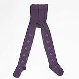 Groedo オーガニックコットン ベビー ＆ キッズ タイツ スター パープル サイズ 3-4 ( 100 - 110 )