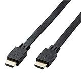 エレコム HDMI ケーブル 1.5m プレミアム フラット 4K / Ultra HD / 3DフルHD対応 ブラック CAC-HDPF15BK