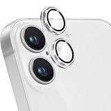 ZXZone for iPhone 17/ 16 / 16 Plus カメラフィルム アルミ合金製＋AR高透過率強化ガラス アイフォン 16 レンズ保護 カメラカバー レンズ保護 フィルム 防爆裂 ・耐衝撃・スクラッチ防止・露出オーバー防止・ケースに干涉なし(1枚) (iPhone 16 / 16 Plus, シルバー)