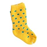 SODIAL(R)ベビー キッズ 子供 ドットソックス ストッキング（S、イエロー）