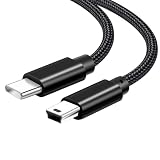 Akkerds Type-C to Mini USBケーブル USB 2.0データケーブル 0.5 m 充電とデータ転送 ブラック T型ポートノートパソコン デジタルカメラ ドライブレコーダー MP3 MP4 GPSなどに対応