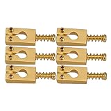 10.5x20mm真ちゅうゴールドエレキギターブリッジサドルSTギター用, gplden
